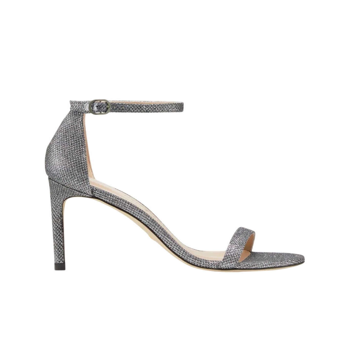 Stuart Weitzman Silver Nudist Heels Size 9